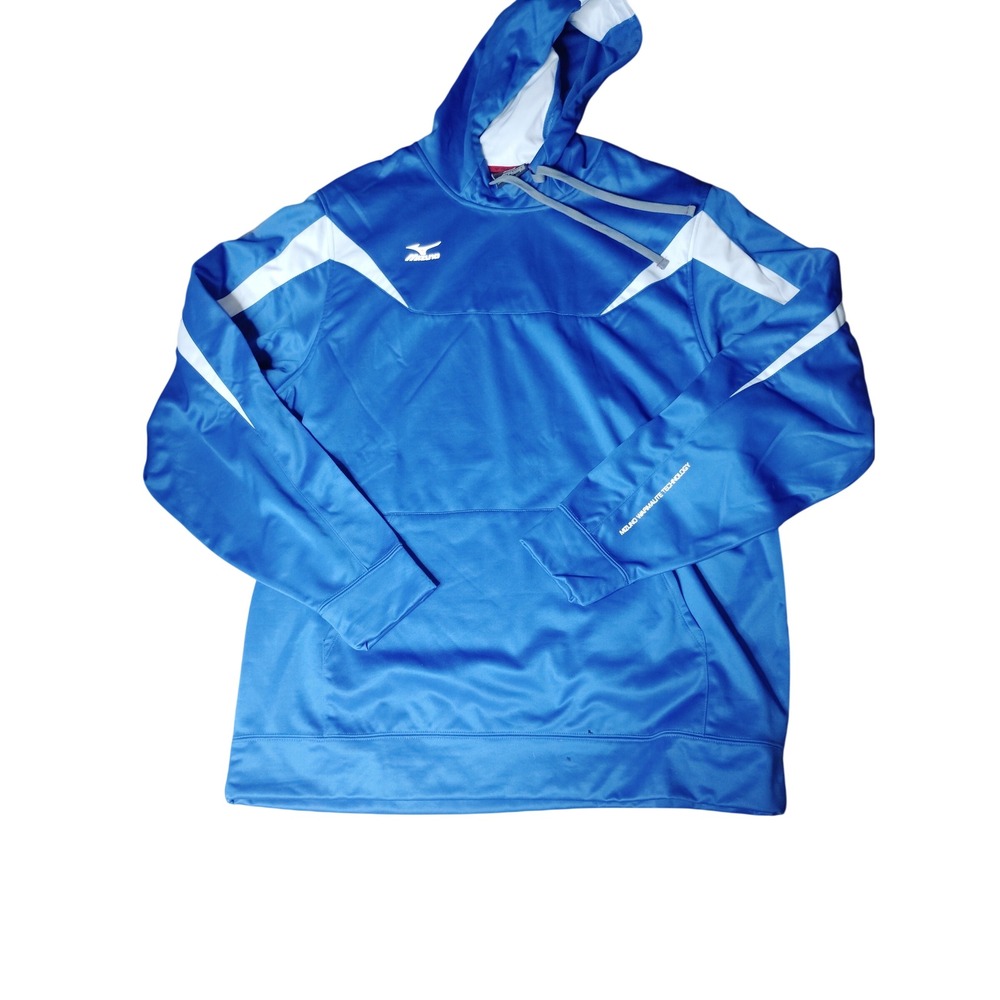 Mizuno Performance Warmalite Hoodie Mens XXL Blue Athletic Pullover Sweatshirt